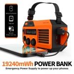 Hand Crank Solar Emergency Radio with Power Bank