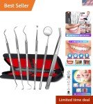 6-Piece Stainless Steel Dental Hygiene Kit