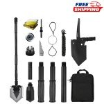 38-Inch Foldable Shovel with Tactical Gear