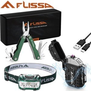 3-Pack Waterproof LED Headlamp & Lighter Tool