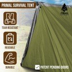 Compact Orange Survival Tent - Durable All-Season Shelter