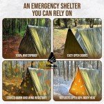 Compact Orange Survival Tent - All-Season Shelter