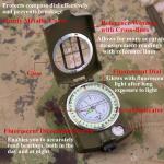 Military-Grade Waterproof Hiking Survival Compass