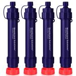 6-Pack Personal Water Filter Straws for Survival