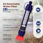 6-Pack Personal Water Filter Straws for Survival