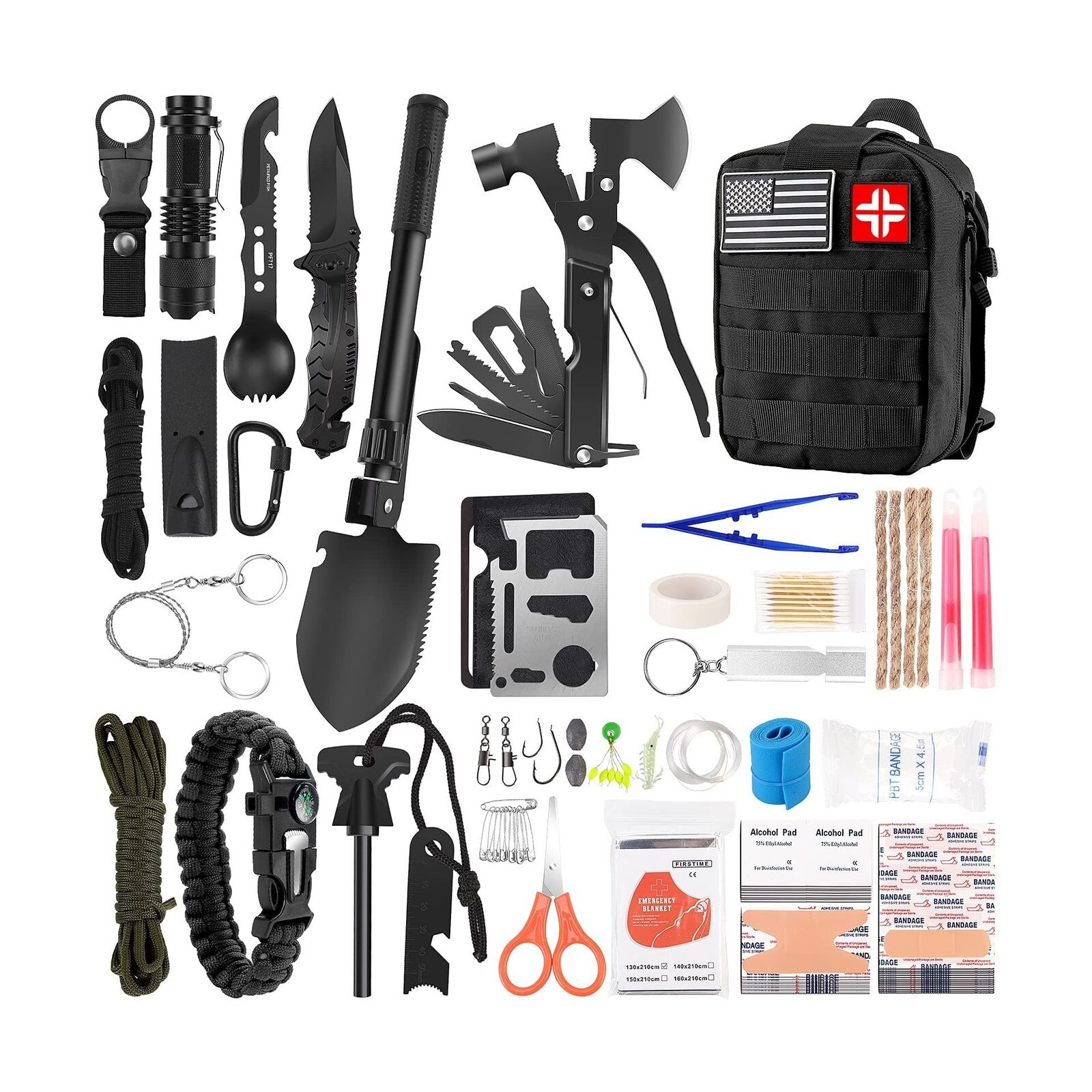142-Piece Survival and First Aid Kit
