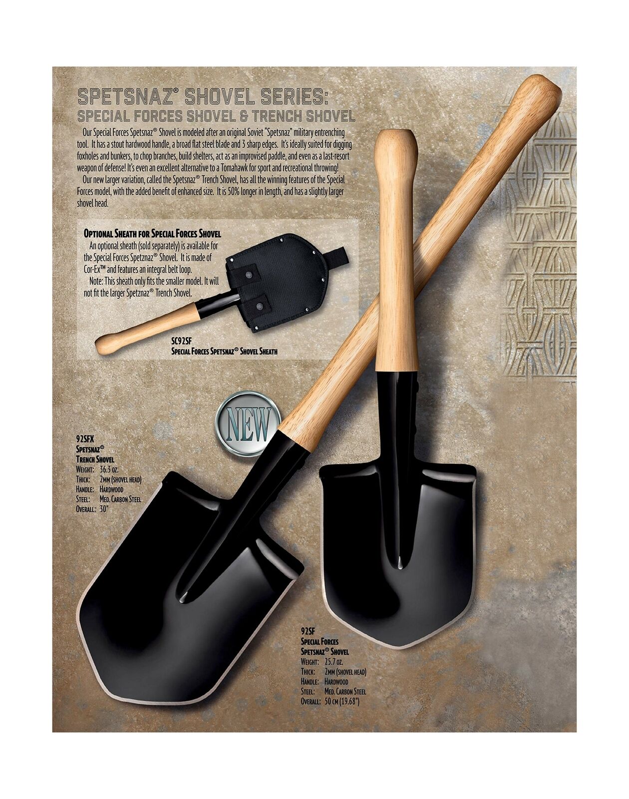 Cold Steel Spetsnaz Tactical Camp Shovel Tool