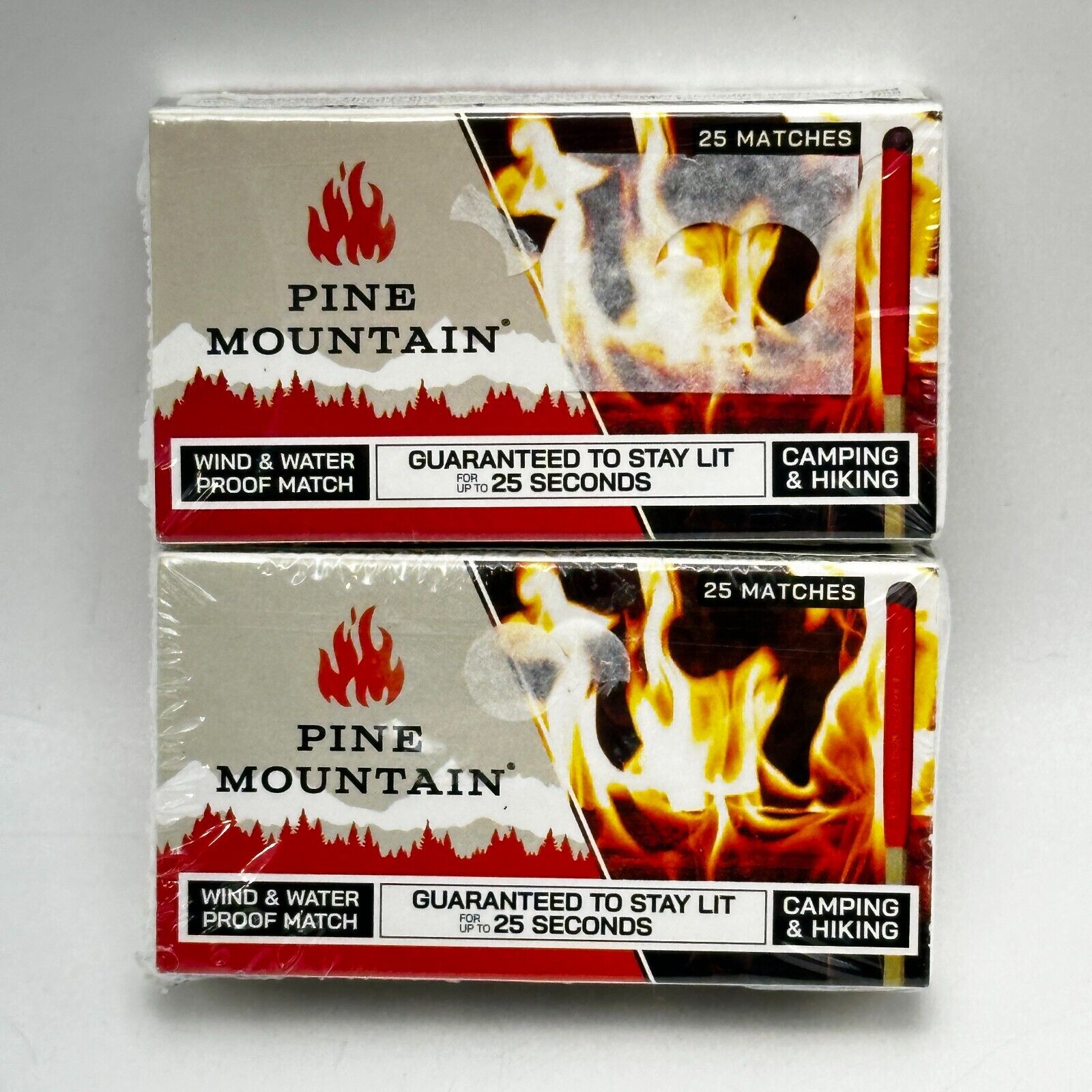 Extreme Weather Matches, 25ct, Tan/Red