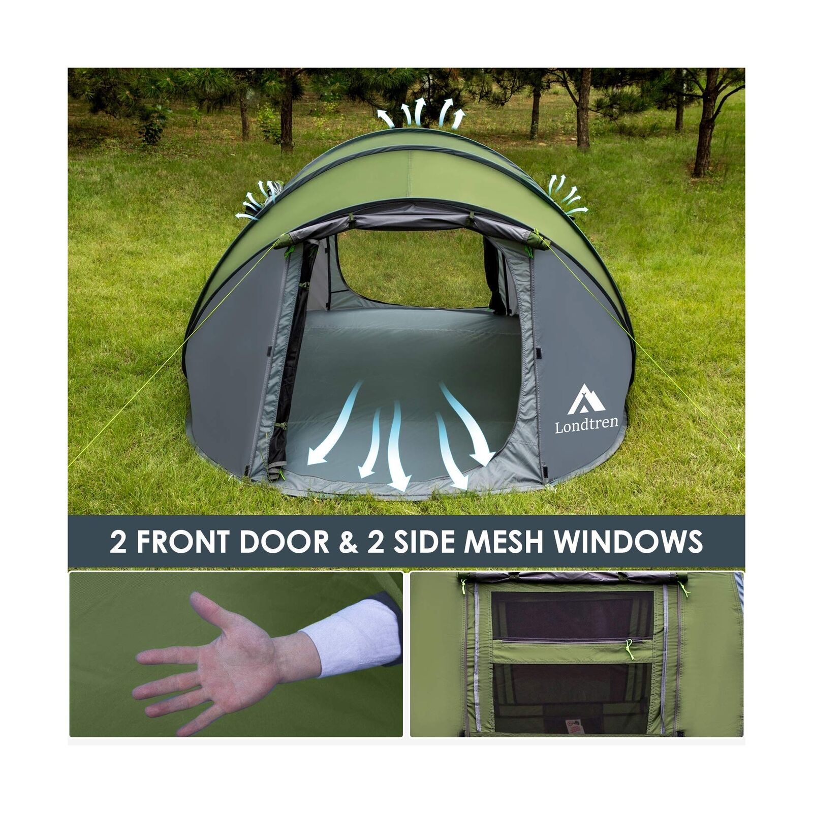 4-Person Waterproof Military Pop Up Tent