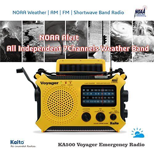 Kaito KA500 Emergency Radio with Solar & Crank