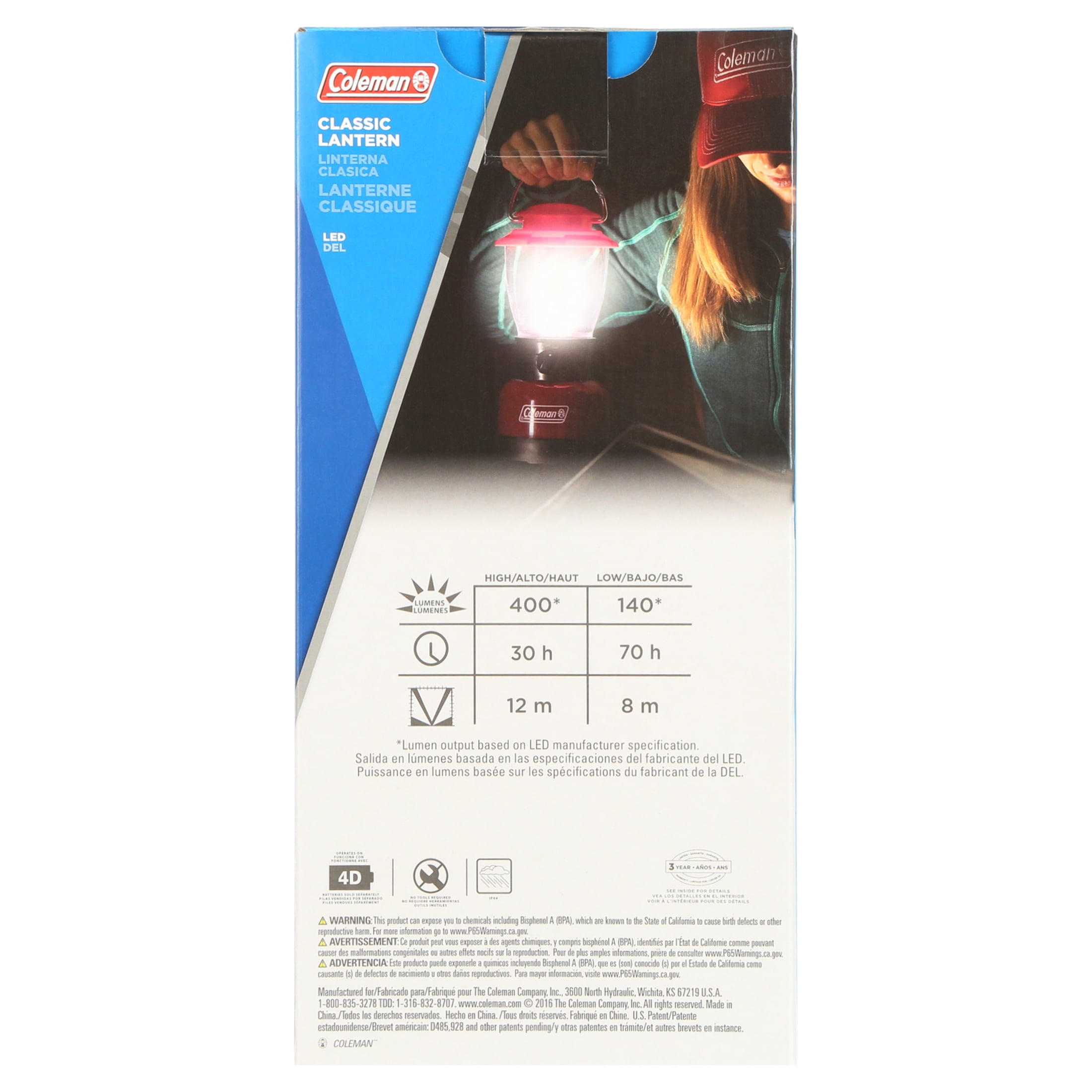 400 Lumens Coleman LED Personal Lantern - Assorted Styles