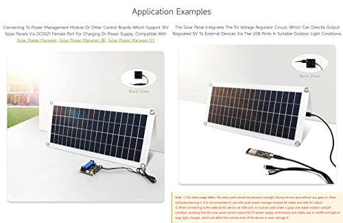 Semi-Flexible 10W Polycrystalline Solar Panel 18V