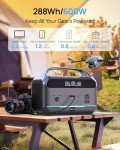 288Wh Portable Power Station with LiFePO4 Battery