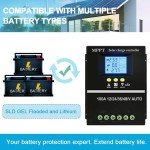 SOGTICPS 100A MPPT Solar Charge Controller with LCD