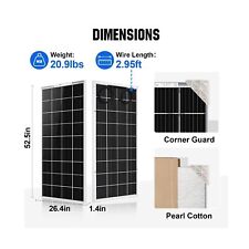 ECO-WORTHY 100W Bifacial Solar Panel Set