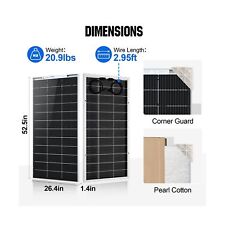 ECO-WORTHY 195W Bifacial 12V Solar Panel