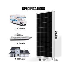 ECO-WORTHY 2-Pack 100W Monocrystalline Solar Panels