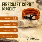 Texas Bushcraft Survival Paracord Firecraft Bracelet