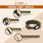 Texas Bushcraft Survival Paracord Firecraft Bracelet