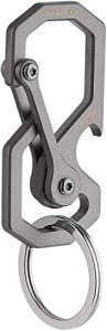 Titanium Keychain with Carabiner and Bottle Opener
