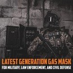 Full-Face CBRN Gas Mask with Canteen for Survival
