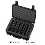 Heavy Duty 5 Pistol Case with Pre-Cut Foam