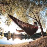 Double Deluxe Hammock with Hanging Kit - Lightweight & Durable