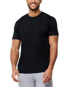 Men's Short Sleeve Round Neck T-Shirt, Black