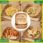 200 PCS Air Fryer Disposable Paper Liners