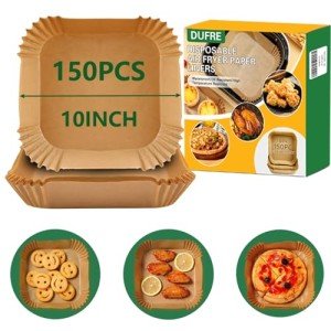 DUFRE 150 Pcs Non-Stick Air Fryer Liners