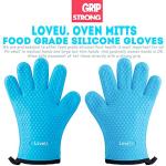 Heat-Resistant Silicone Oven Gloves - 5 Fingers