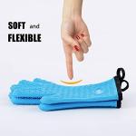 Heat-Resistant Silicone Oven Gloves - 5 Fingers