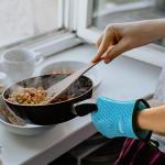 Heat-Resistant Silicone Oven Gloves - 5 Fingers