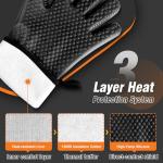 Walfos Heat-Resistant Silicone BBQ Grill Gloves
