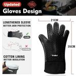 Walfos Heat-Resistant Silicone BBQ Grill Gloves