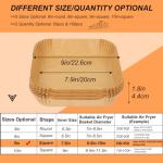 BYKITCHEN Disposable Air Fryer Liner Paper - 100 Pack