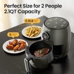 Compact 2.1QT 4-in-1 Air Fryer - Grey