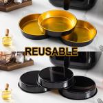 Reusable Aluminum Foil Air Fryer Pans - 20-Pack