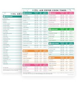 Air Fryer Cheat Sheet & Cooking Guide Set