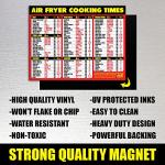 Air Fryer Cooking Times Magnetic Cheat Sheet