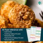 Air Fryer Cheat Sheet & Cooking Guide Set