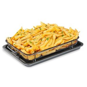 2-in-1 Nonstick Air Fryer Crisper Tray
