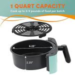 Elite Gourmet Compact 1.1Qt Oil-Less Air Fryer