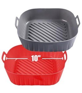 Non-Stick Silicone Liners for Air Fryers - 2 Pcs