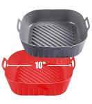 Non-Stick Silicone Liners for Air Fryers - 2 Pcs