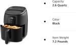 DASH Tasti-Crisp 2.6 Qt Electric Air Fryer