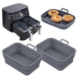 Collapsible Silicone Air Fryer Liners - 2 Pack