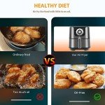 Uten 5.8 Quart Air Fryer - 1700W Oilless Cooker