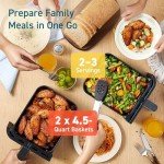 COSORI 9Qt Dual Air Fryer with Double Baskets