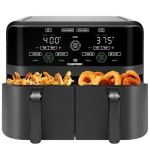 Chefman 6 Quart Dual Basket Air Fryer - Black